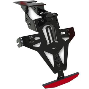 Numbrimärkide hoidja koos valgustusega Highsider Akron RS PRO Triumph SPEED TRIPLE 1050 must