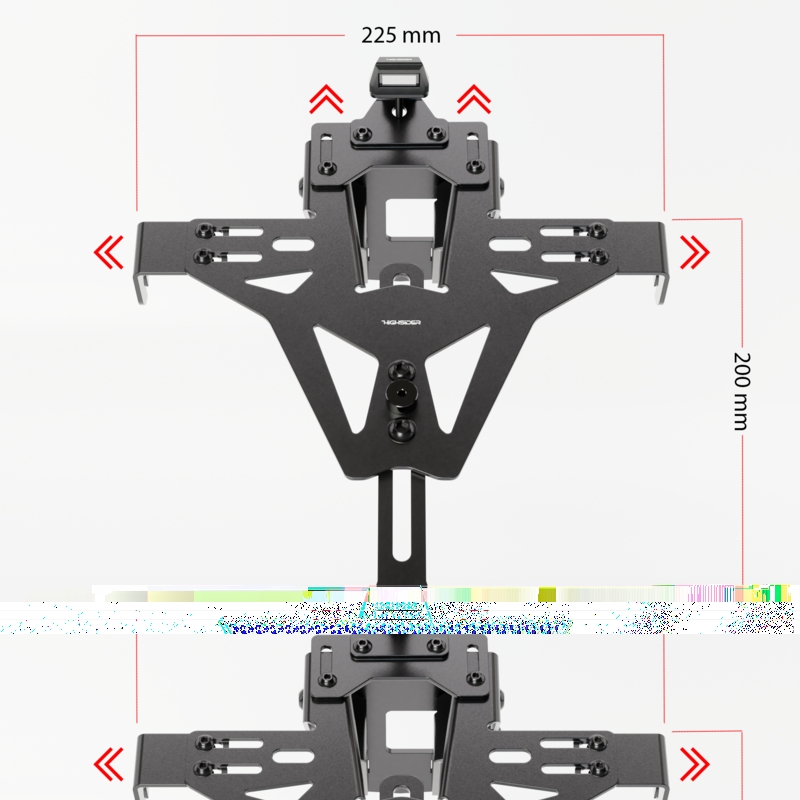 Numbrimärkide hoidja valgusega Highsider Akron RS PRO Suzuki GSX-S 1000 (F) must