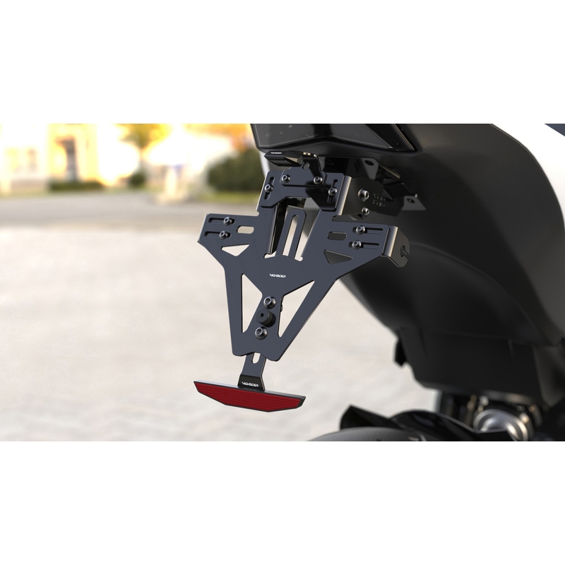 Numbrimärgi hoidja koos valgustusega Highsider Akron RS PRO Yamaha YZF-R1,R6 must