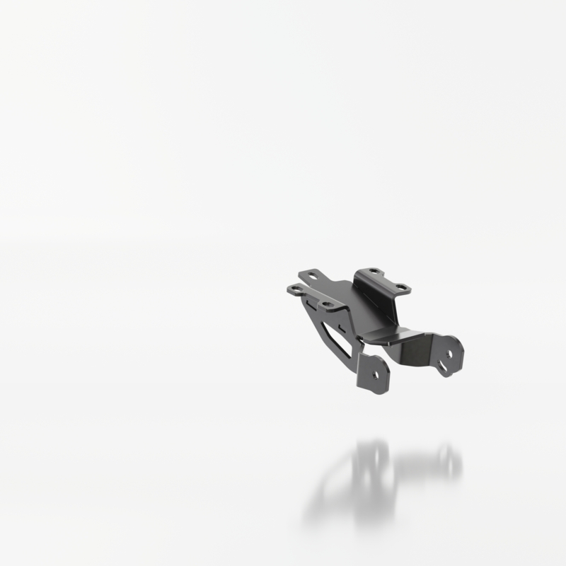 Numbrimärkide hoidja koos valgustusega Highsider Akron RS PRO Yamaha MT-07 must