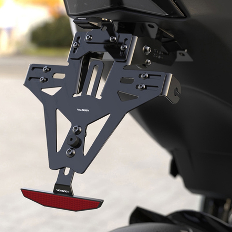 Numbrimärkide hoidja koos valgustusega Highsider Akron RS PRO Ducati Scrambler 800 must