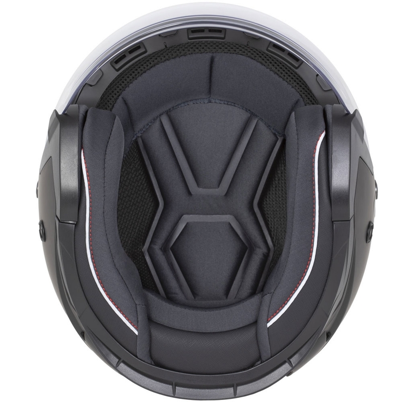 Cassida Reflex 2.0 Safety fluo kollane-punane-hall-hõbedane-peegeldav hõbedane avatud mootorratta kiiver