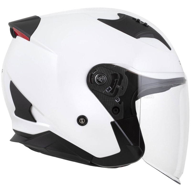 Cassida Reflex 2.0 Solid White-Black Avatud mootorratta kiiver