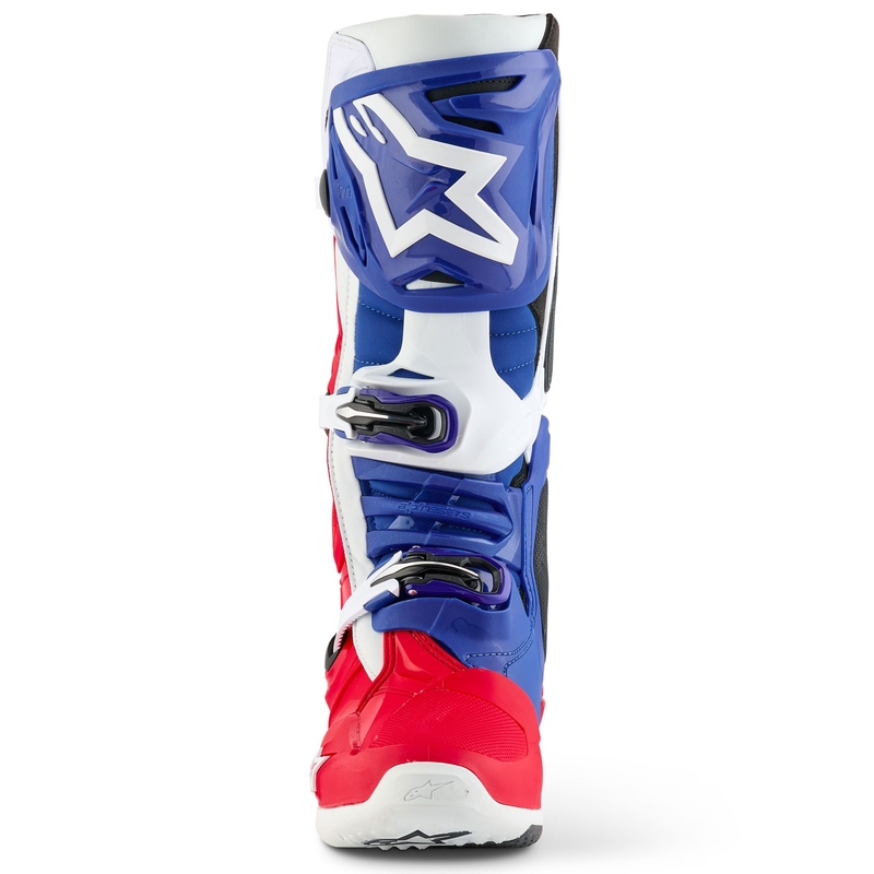 Alpinestars Tech 10 Limited Edition FORTITUDE valge-sinine-punased mootorratta saapad