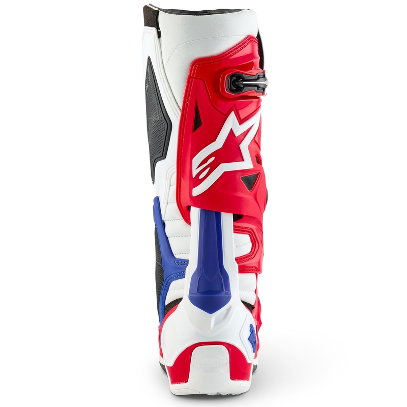 Alpinestars Tech 10 Limited Edition FORTITUDE valge-sinine-punased mootorratta saapad