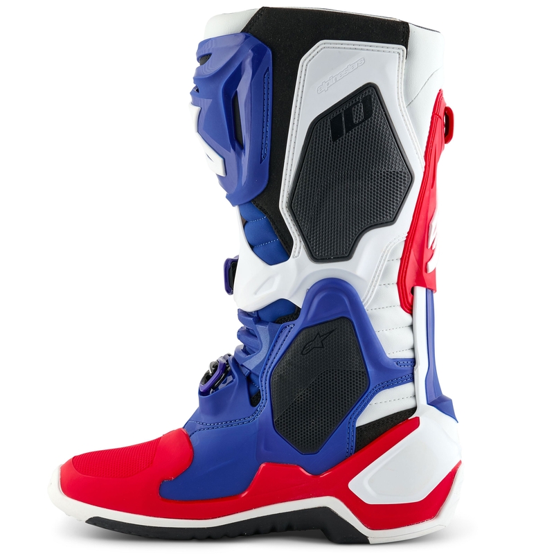 Alpinestars Tech 10 Limited Edition FORTITUDE valge-sinine-punased mootorratta saapad