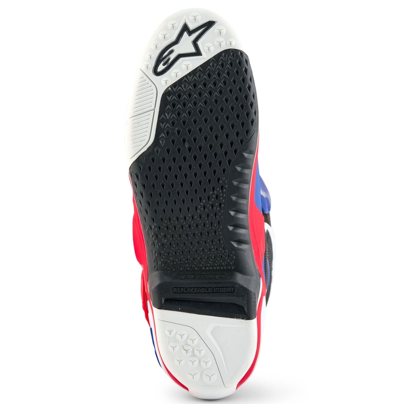 Alpinestars Tech 10 Limited Edition FORTITUDE valge-sinine-punased mootorratta saapad