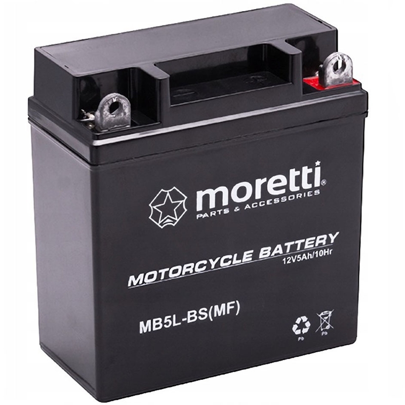 Hooldusvaba geelaku Moretti MB5L-BS, 12V 5Ah ilma pingemõõturita