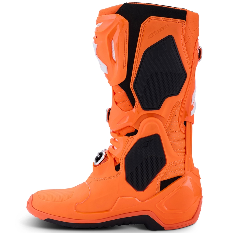 Alpinestars Tech 10 Supervented fluo oranž-must-valge mootorratta saapad