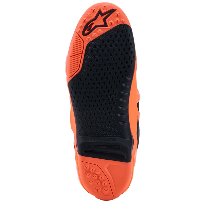 Alpinestars Tech 10 Supervented fluo oranž-must-valge mootorratta saapad