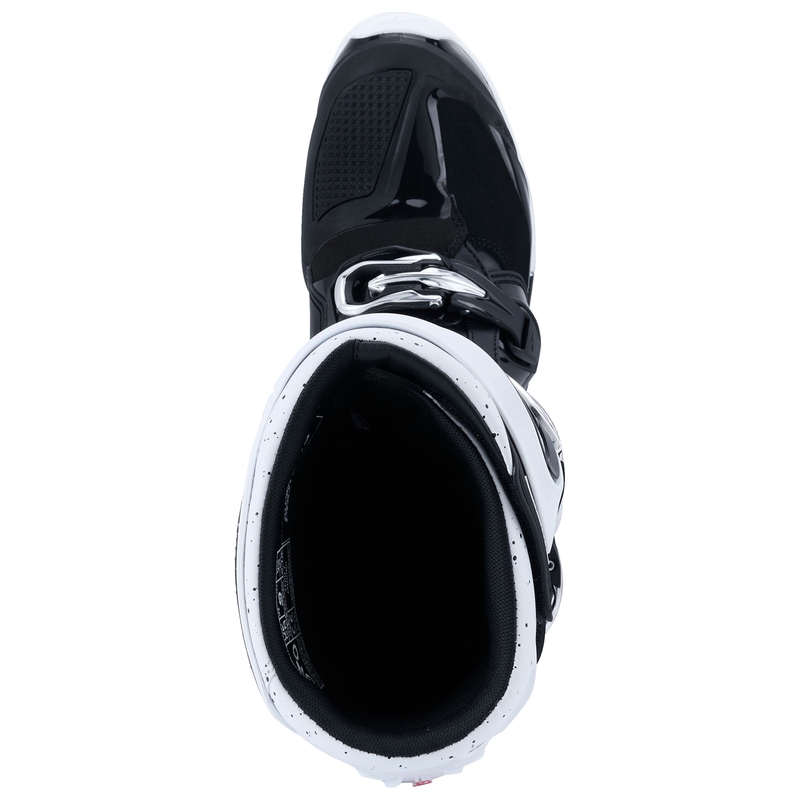 Alpinestars Tech 7 Enduro must-valge mootorratta saapad