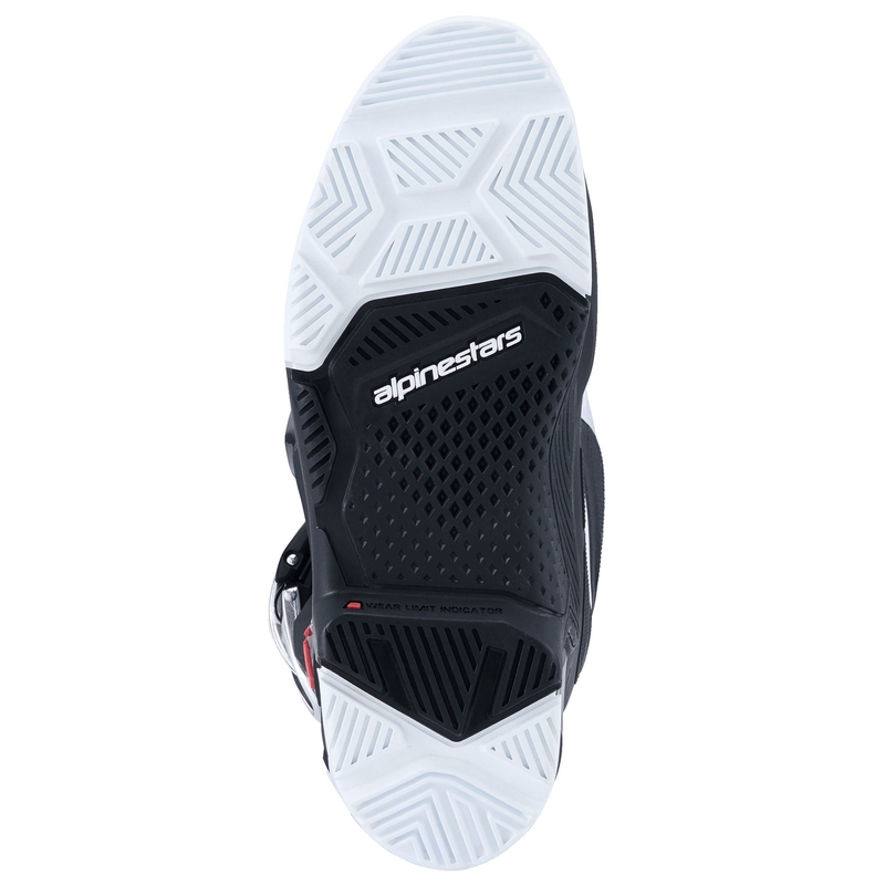 Alpinestars Tech 7 Enduro must-valge mootorratta saapad