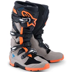 Alpinestars Tech 7 Enduro Black-Dark Grey-Fluo Orange mootorratta saapad