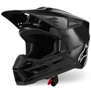 Alpinestars S-M3 Solid Motokrossi kiiver Must