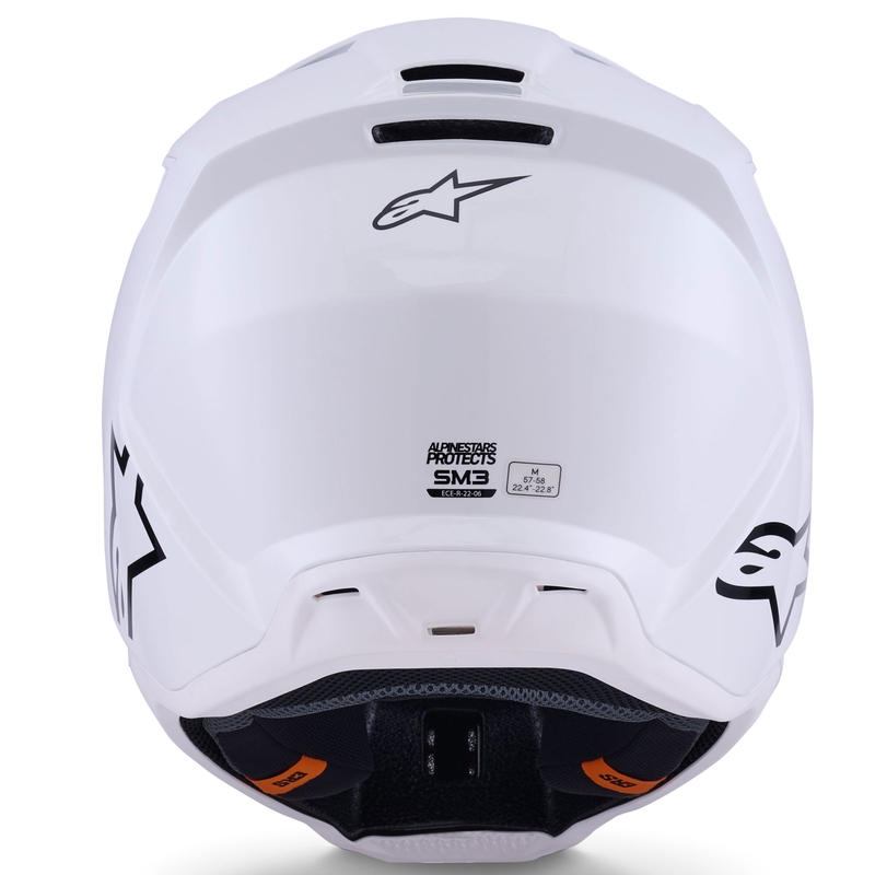 Alpinestars S-M3 Solid Motokross kiiver valge