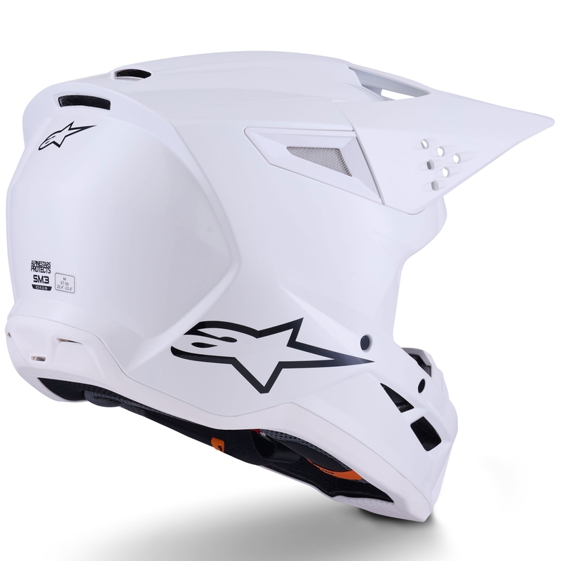 Alpinestars S-M3 Solid Motokross kiiver valge