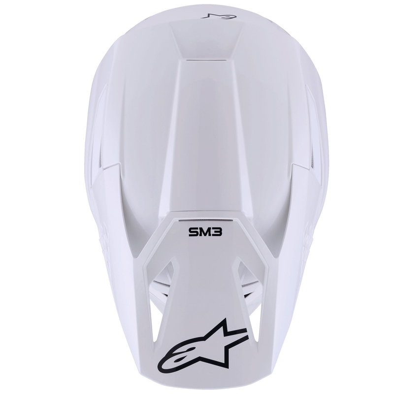 Alpinestars S-M3 Solid Motokross kiiver valge