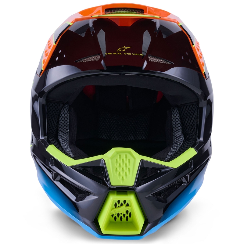 Alpinestars S-M3 Fray motokrossikiiver must-fluororanž-fluorokollane-türkiissinine