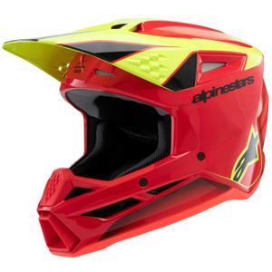 Alpinestars S-M3 Fray punane-fluo-kollane-must motokrossikiiver