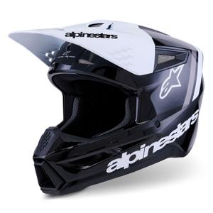 Alpinestars S-M3 Radium motokrossikiiver must, valge ja hall