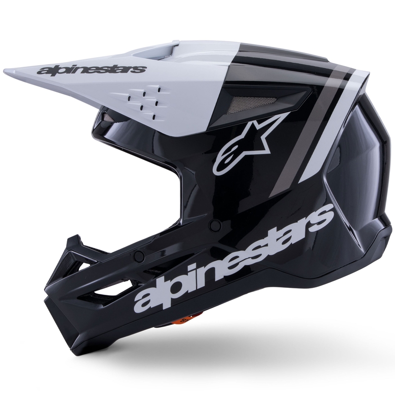 Alpinestars S-M3 Radium motokrossikiiver must, valge ja hall