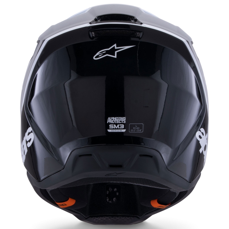 Alpinestars S-M3 Radium motokrossikiiver must, valge ja hall