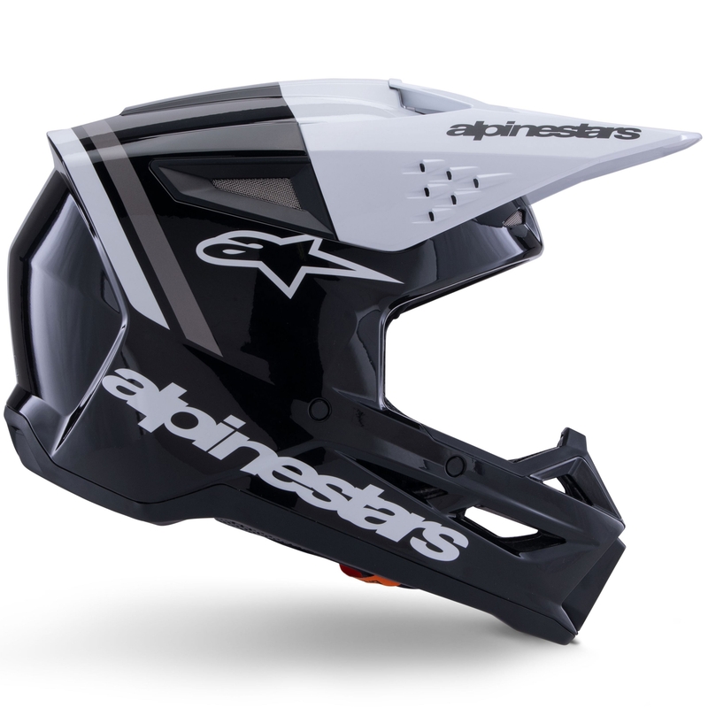 Alpinestars S-M3 Radium motokrossikiiver must, valge ja hall