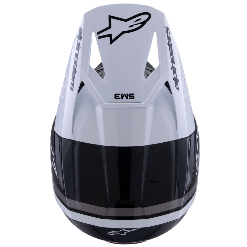 Alpinestars S-M3 Radium motokrossikiiver must, valge ja hall