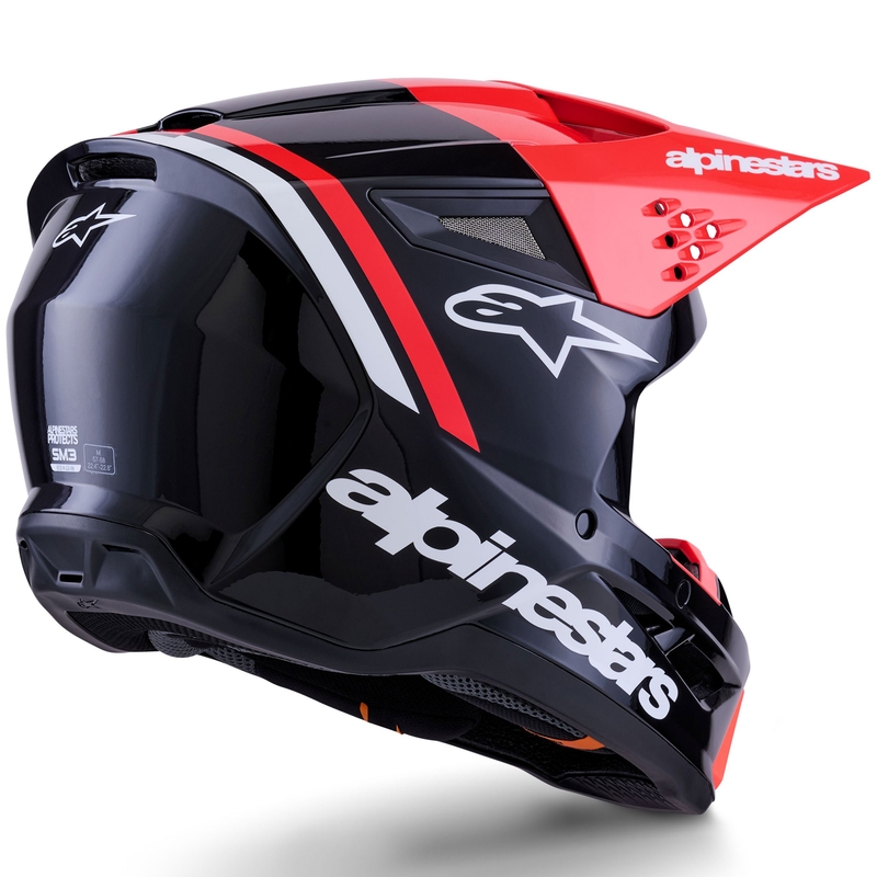 Alpinestars S-M3 Radium motokrossikiiver must-fluo punane-valge