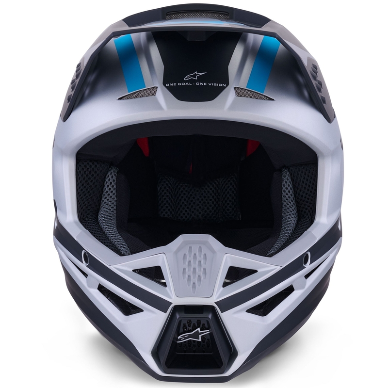 Alpinestars S-M3 Heat motokrossikiiver hõbedane-sinine-must matt