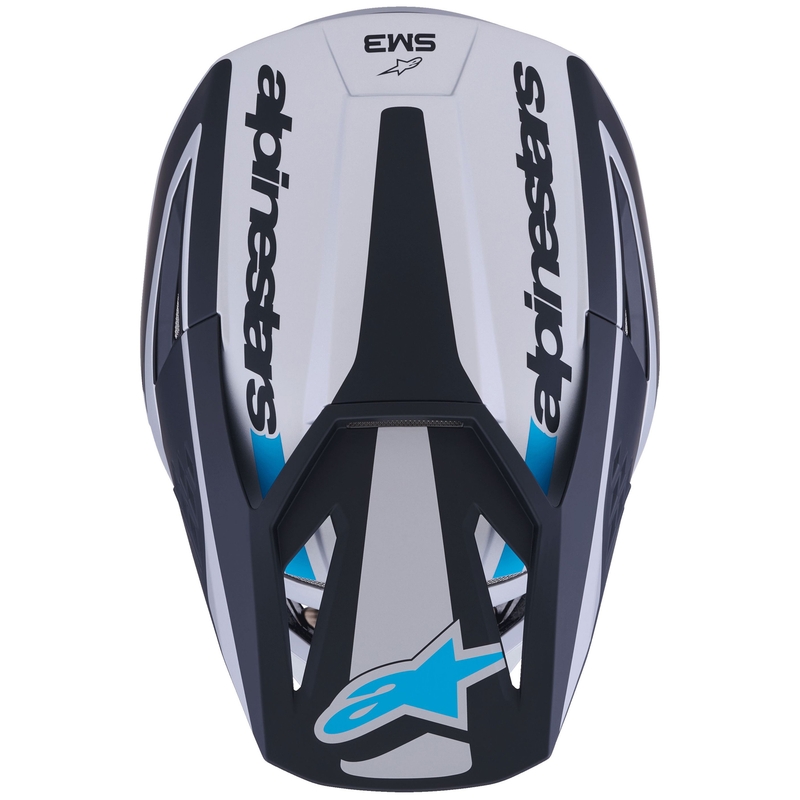 Alpinestars S-M3 Heat motokrossikiiver hõbedane-sinine-must matt