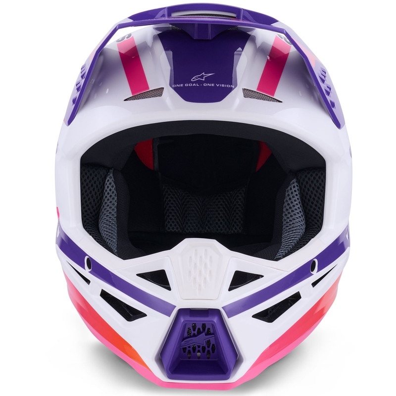 Alpinestars S-M3 Heat motokrossikiiver valge-lillakas-roosa