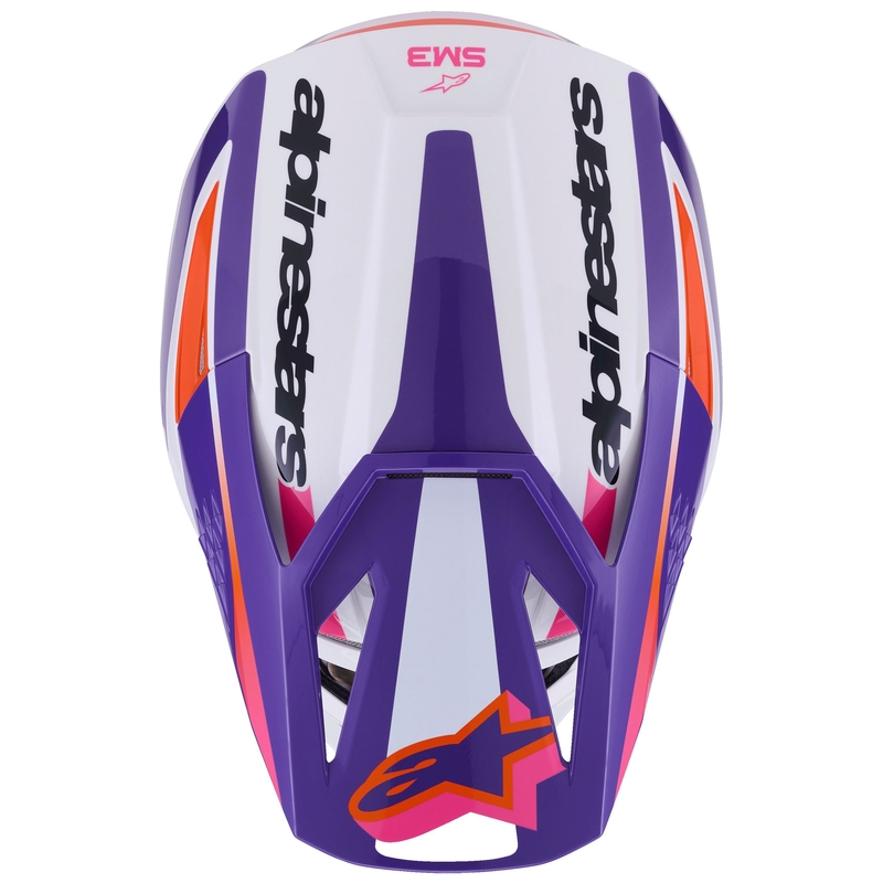 Alpinestars S-M3 Heat motokrossikiiver valge-lillakas-roosa