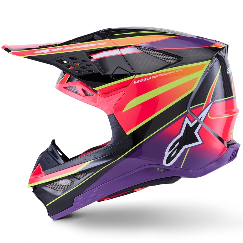 Alpinestars Supertech S-M10 Era roosa-lillakas-fluo kollane motokrossikiiver