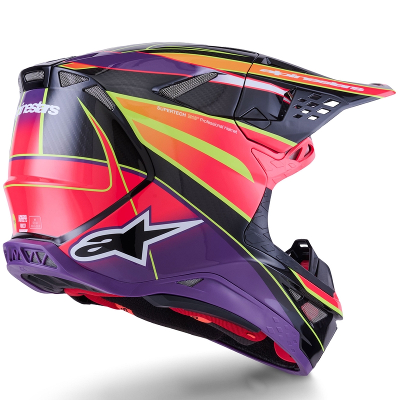 Alpinestars Supertech S-M10 Era roosa-lillakas-fluo kollane motokrossikiiver