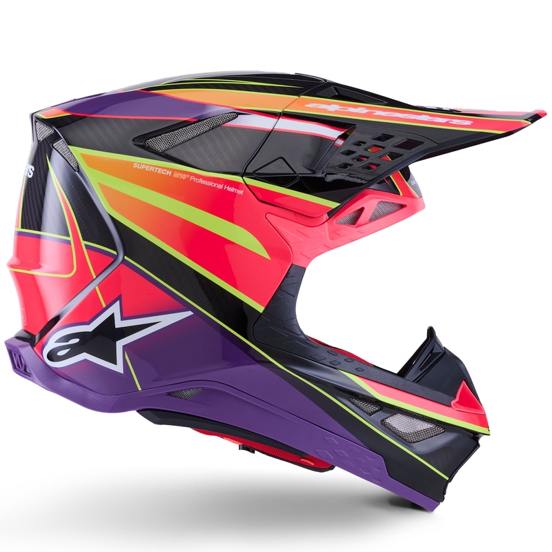 Alpinestars Supertech S-M10 Era roosa-lillakas-fluo kollane motokrossikiiver