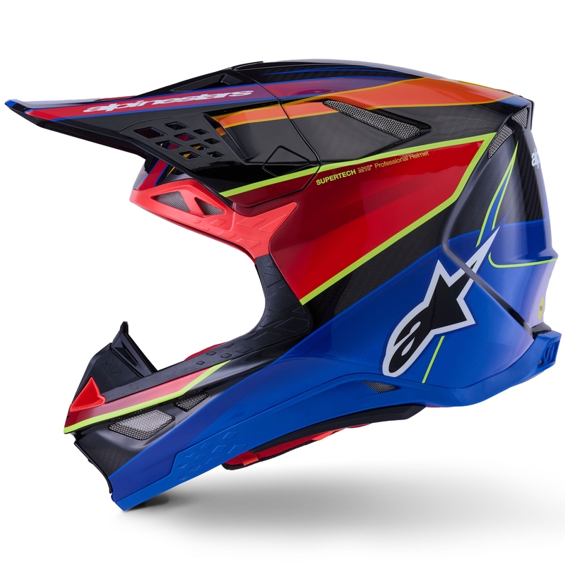 Alpinestars Supertech S-M10 Era sini-puna-fluo kollane motokrossikiiver