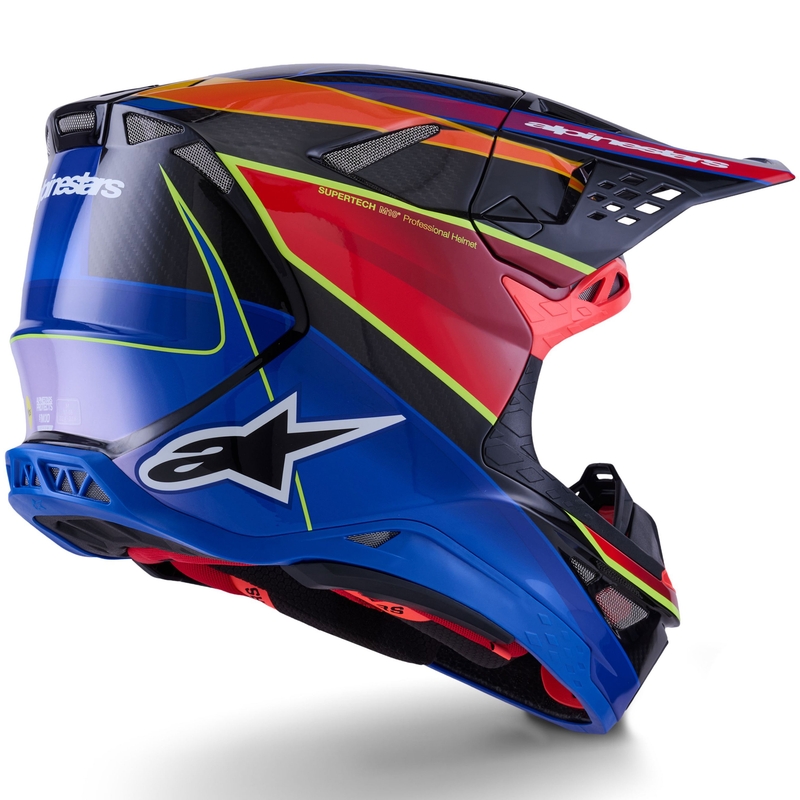 Alpinestars Supertech S-M10 Era sini-puna-fluo kollane motokrossikiiver