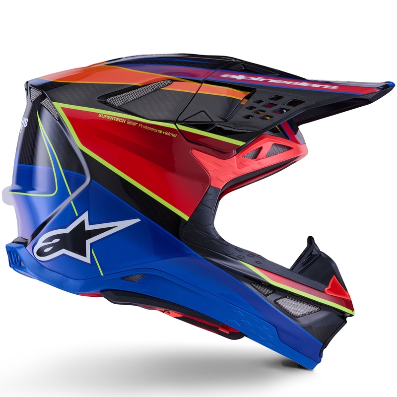 Alpinestars Supertech S-M10 Era sini-puna-fluo kollane motokrossikiiver