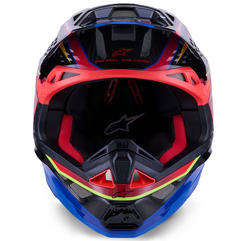 Alpinestars Supertech S-M10 Era sini-puna-fluo kollane motokrossikiiver