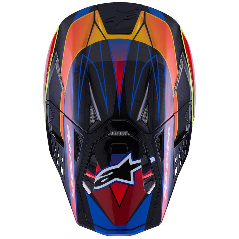 Alpinestars Supertech S-M10 Era sini-puna-fluo kollane motokrossikiiver