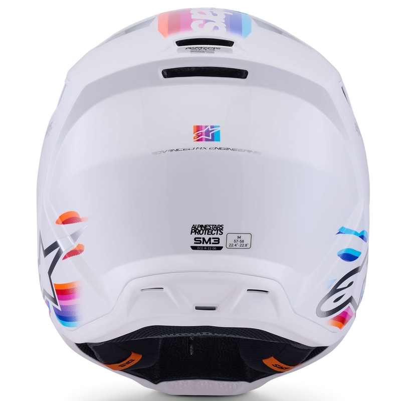 Alpinestars S-M3 Force motokrossikiiver valge-kollane-roosa-lilla