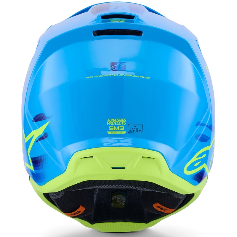 Alpinestars S-M3 Force sini-fluo kollane motokrossikiiver