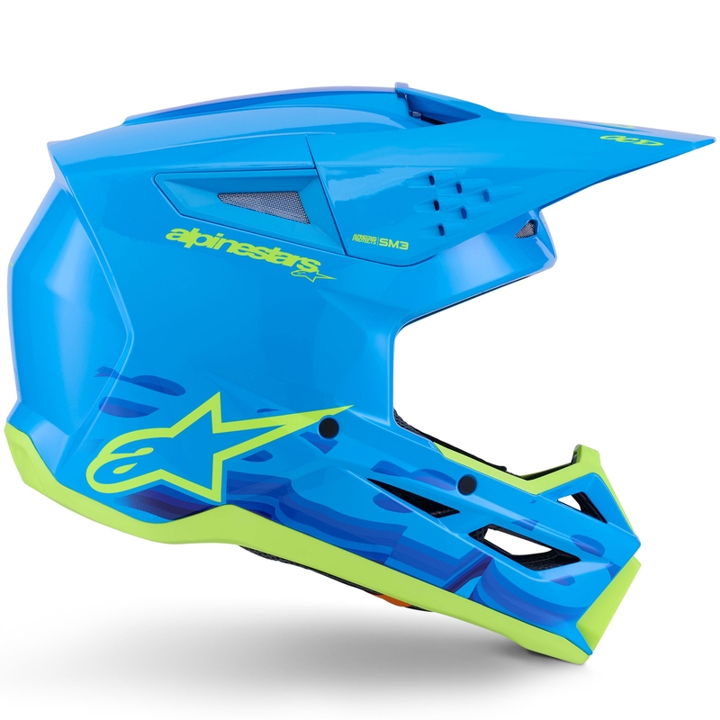Alpinestars S-M3 Force sini-fluo kollane motokrossikiiver