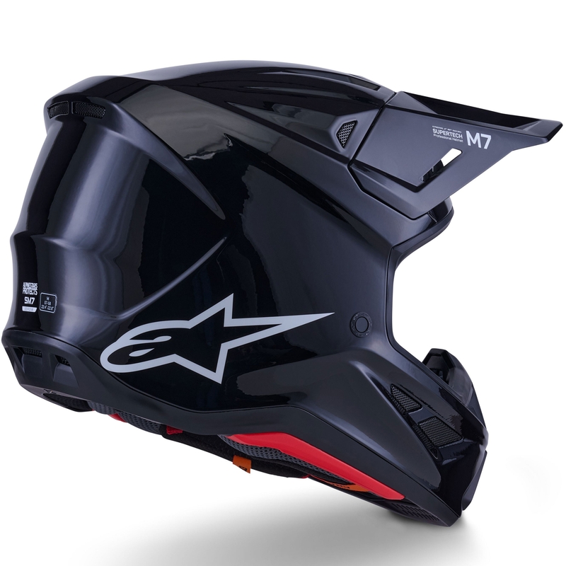 Alpinestars SM7 Solid Motokross kiiver Must