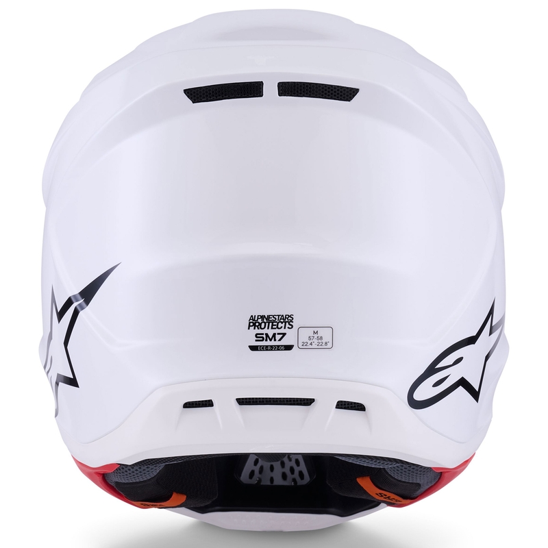 Alpinestars SM7 Solid Motokross kiiver valge