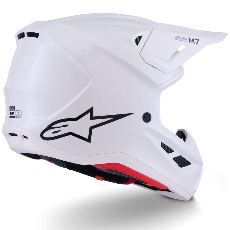 Alpinestars SM7 Solid Motokross kiiver valge