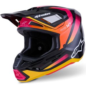 Alpinestars SM7 Rise motokrossikiiver must-kollane-roosa