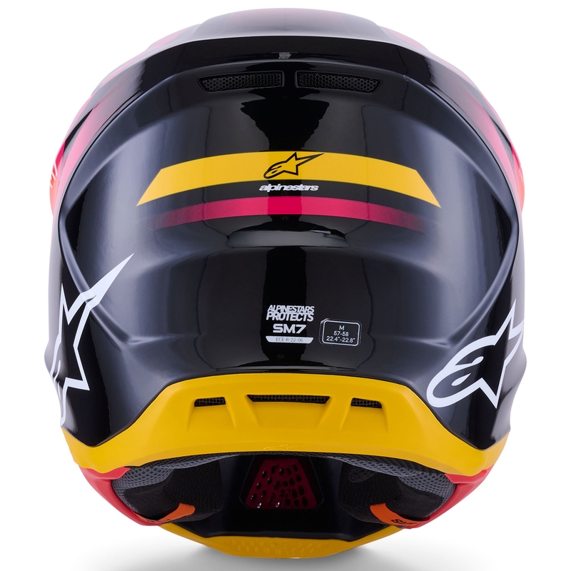 Alpinestars SM7 Rise motokrossikiiver must-kollane-roosa