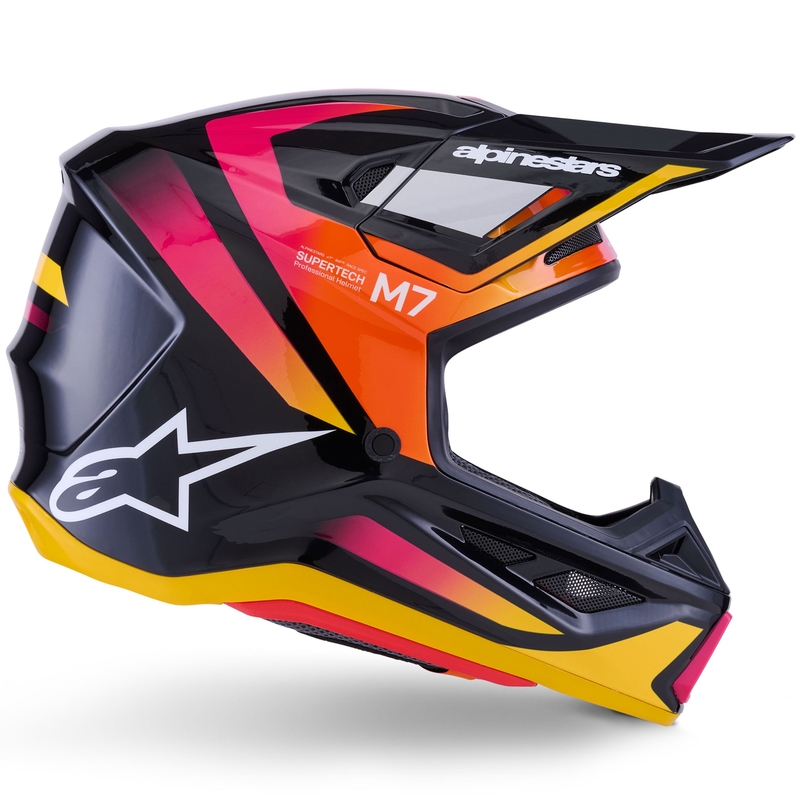 Alpinestars SM7 Rise motokrossikiiver must-kollane-roosa